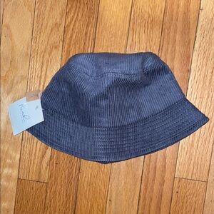 NWT Women's Gray Corduroy Bucket Hat